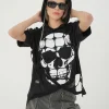 tricou cu glugă cool negru damă