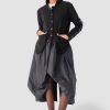 trenci-rochie fashion cool negru damă
