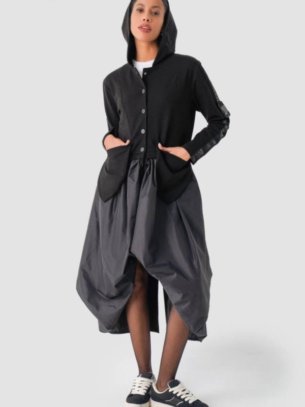 trenci-rochie fashion cool negru damă