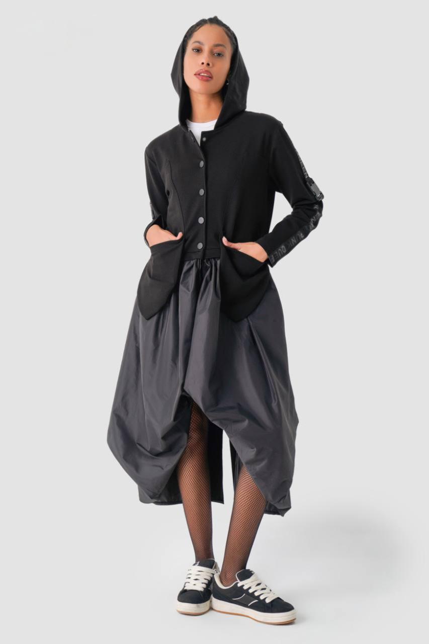 trenci-rochie fashion cool negru damă