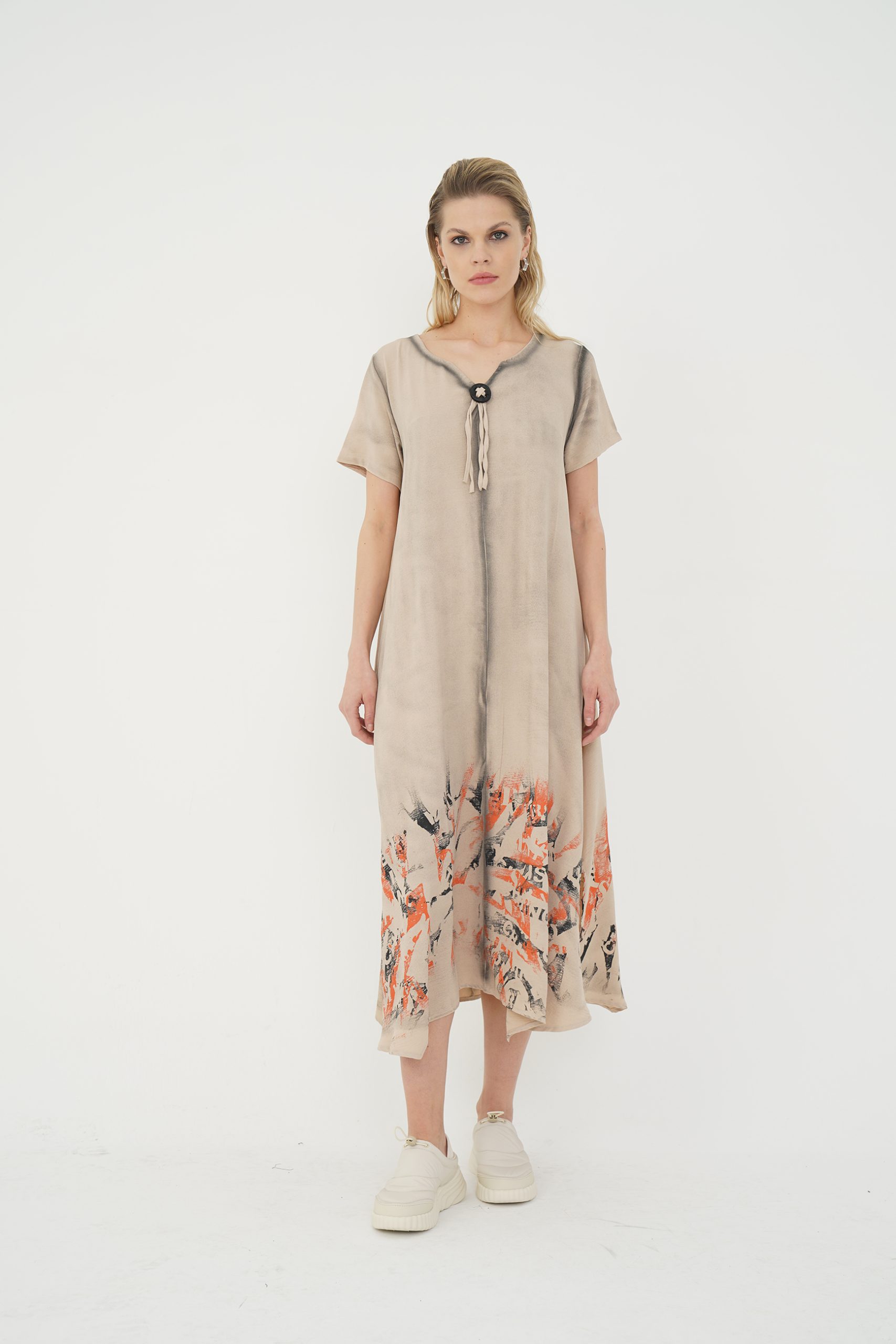 Rochie Boemă de Zi cu Zi XL Bej