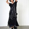 rochie cu franjuri avant-garde neagră damă