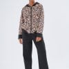 ținută sport animal print cu jachetă și pantaloni neagră damă