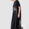 rochie lejeră cu imprimeu modern neagră damă