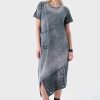 rochie cu textură vintage gri damă