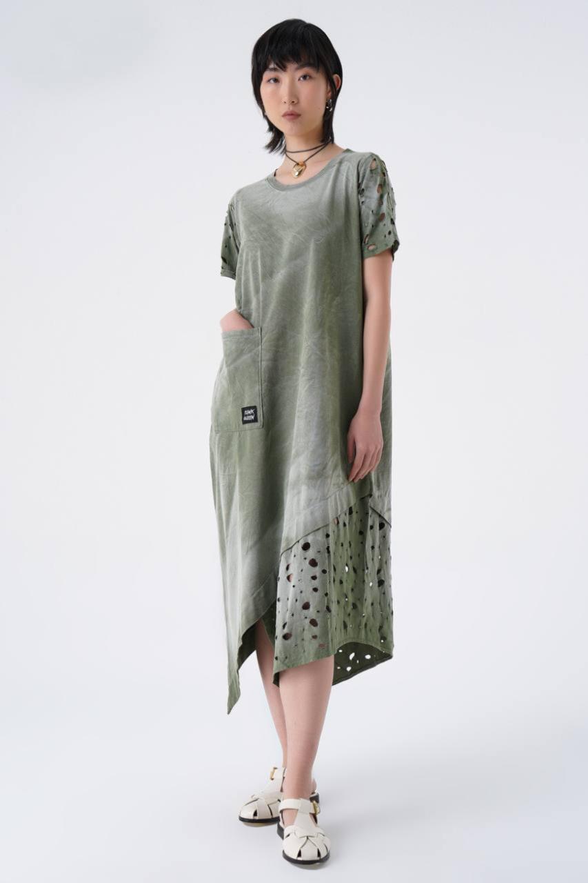 Rochie cu Textura Vintage, Femei, Vernil S