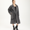 trenci midi cu croială oversize antracit damă