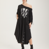 rochie oversize cu print cu inimă neagră damă