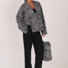 jachetă oversize cu model abstract gri damă