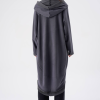 vedere din spate, trenci oversized trendy antracit damă