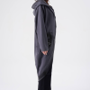 vedere din lateral, trenci oversized trendy antracit damă