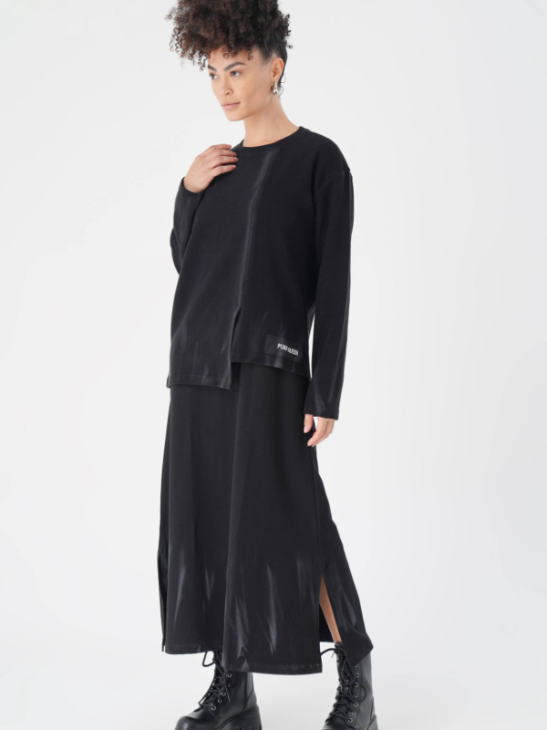 rochie minimalistă în set neagră damă