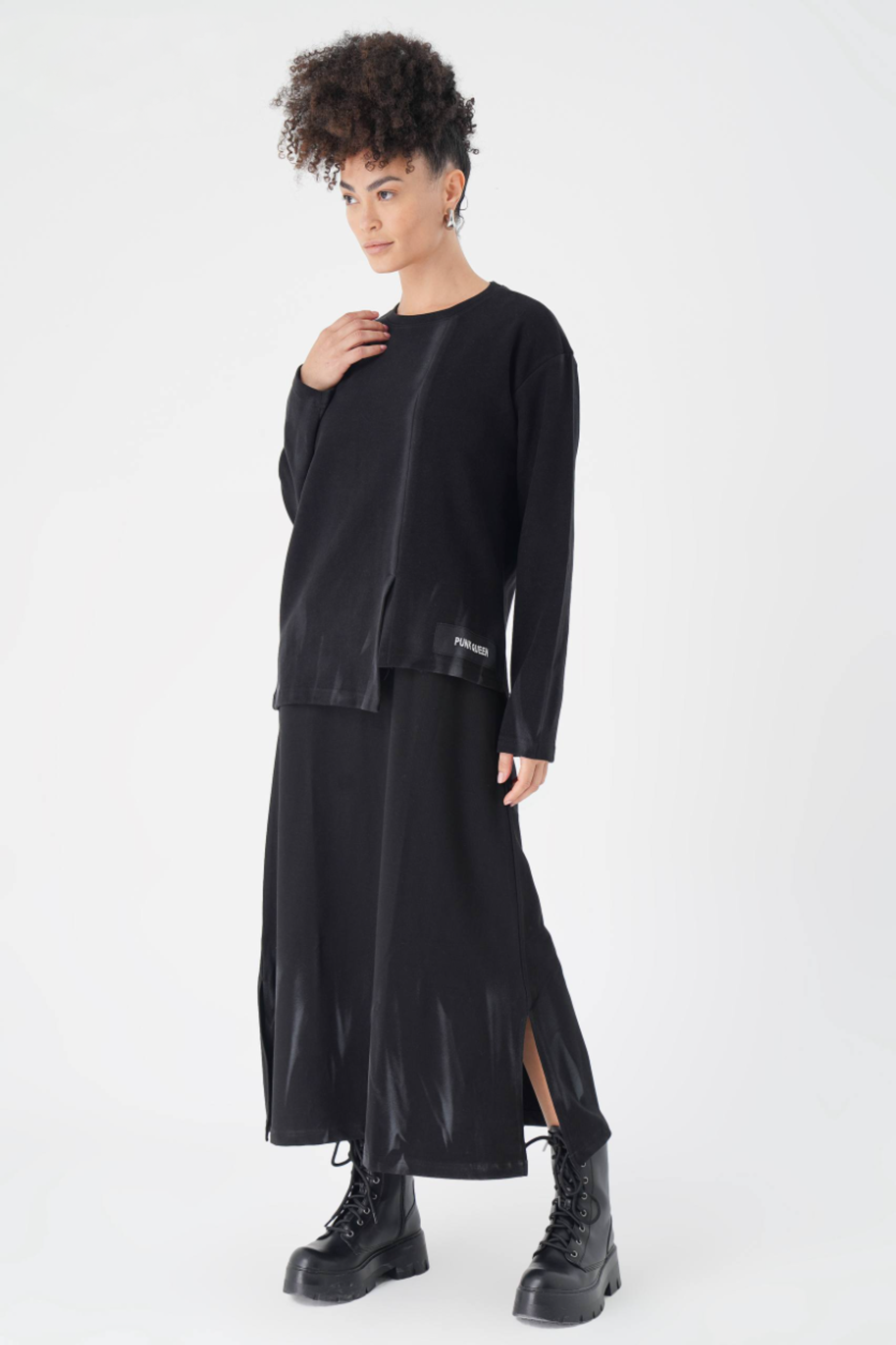 Rochie Minimalistă în Set Neagră XL