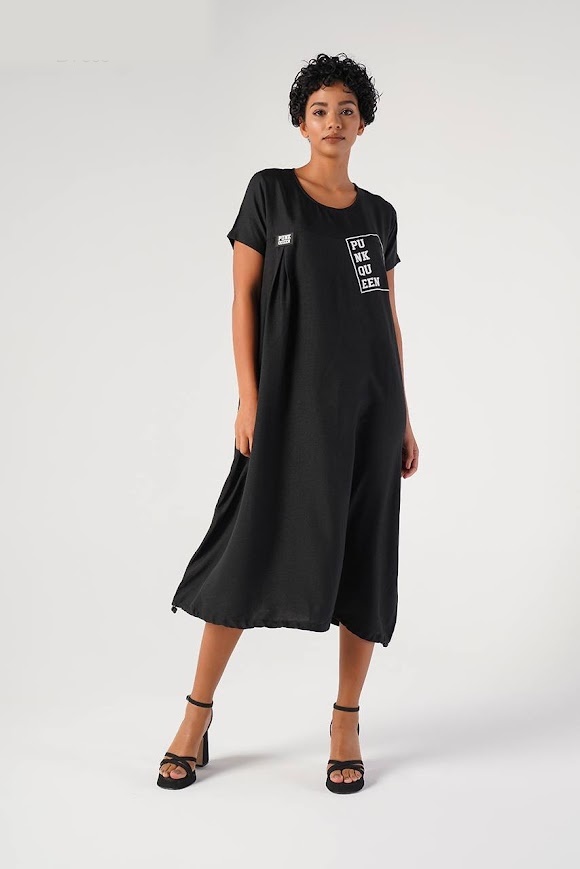 Rochie Evazată Urbană Neagră M