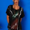 tricou urban cu efect cambrat negru damă