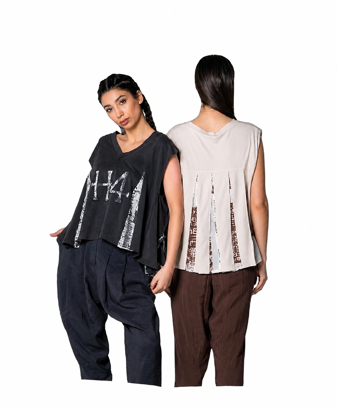 Tricou Oversized Decolteu în V Antracit 40 Antracit