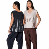 spate cu pliuri tricou oversized antracit