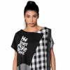 rochie cu carouri design urban neagră damă